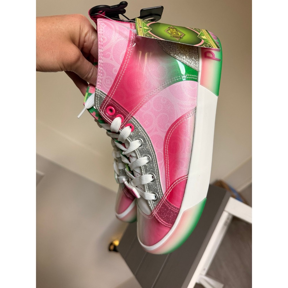 NWT WOMENS‎ WICKED Disney inspired sneakers pink green defy gravity size 8 - Picture 9 of 10